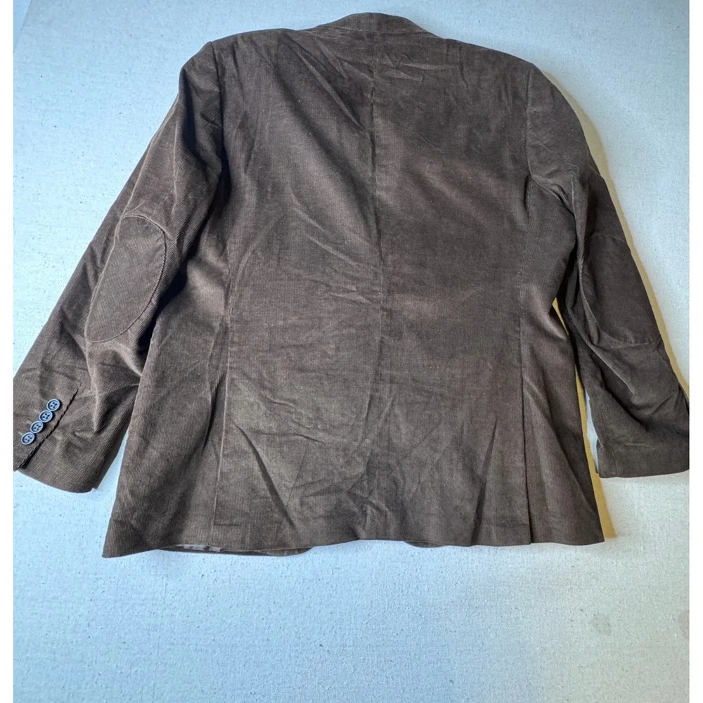 Stafford Signature Mens 48 Reg Brown Corduroy Sport Coat Blazer‎ Elbow Patches